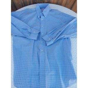 Brooks Brothers Mens Traditional Fit Blue 16.5-4